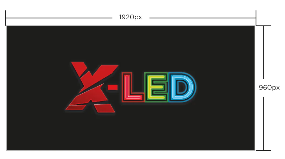 X-LED-skjárinn við Sundabraut, 1920 × 960 punktar