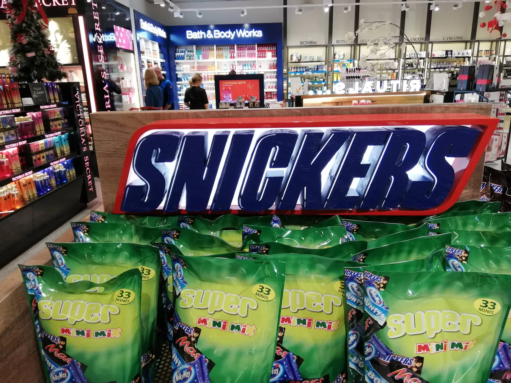 Snickers-merking í verslun